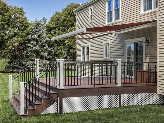 back deck with awning