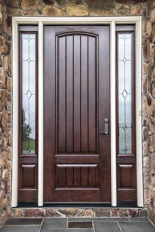 dark brown front door
